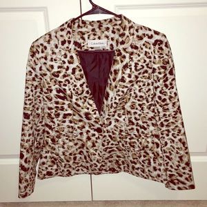 Calvin Klein Leopard Blazer - Women’s 12P